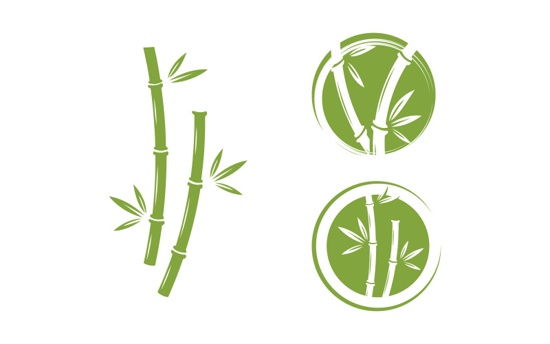 Nature Bamboo vector icon Logo illustration design template v.1 Logo Template