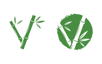 Nature Bamboo vector icon Logo illustration design template v.3