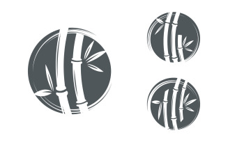 Nature Bamboo vector icon Logo illustration design template v.4