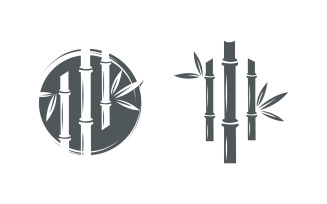Nature Bamboo vector icon Logo illustration design template v.5