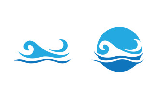 Water wave liquid vector Logo illustration design V2.245
