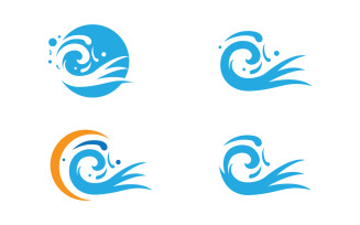 Water wave liquid vector Logo illustration design V2.246