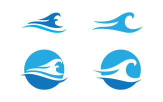 Water wave liquid vector Logo illustration design V2.249