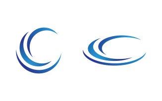 Water wave liquid vector Logo illustration design V2.253