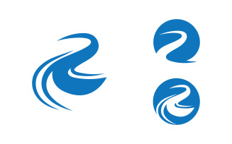 Water wave liquid vector Logo illustration design V2.261