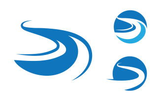 Water wave liquid vector Logo illustration design V2.264