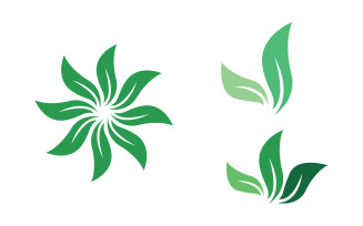 Ecology Tree Leaf vector icon illustration logo design v.52