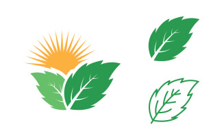 Ecology Tree Leaf vector icon illustration logo design v.56