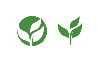 Ecology Tree Leaf vector icon illustration logo design v.57