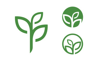 Ecology Tree Leaf vector icon illustration logo design v.58