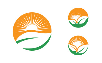 Ecology Tree Leaf vector icon illustration logo design v.61