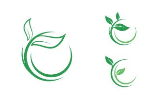 Ecology Tree Leaf vector icon illustration logo design v.62