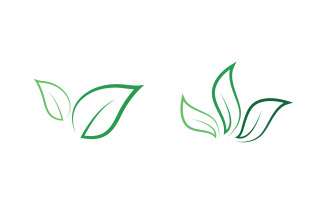 Ecology Tree Leaf vector icon illustration logo design v.63
