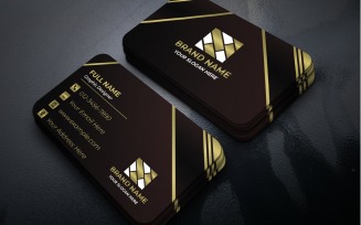 Luxury Black and Gold Business Card Template for Professionals – PSD, CMYK, Fully Editable