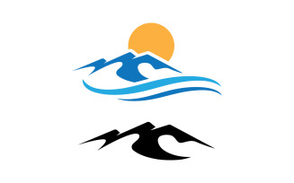 Mountain Hill icon Logo illustration design Template v.79