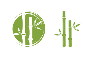 Nature Bamboo vector icon Logo illustration design template v.6