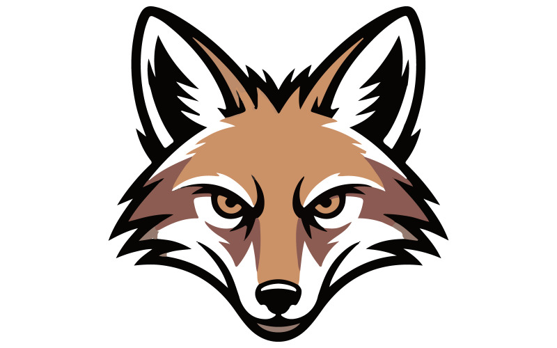 A modern logo illustration coyote head Illustration
