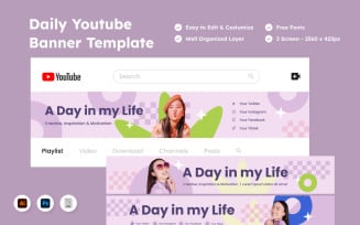 Creative YouTube Banner for Daily Content 3
