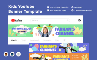 Fun Kids YouTube Banner Design