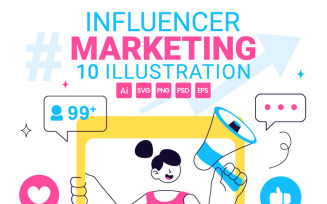 10 Influencer Marketing Illustration