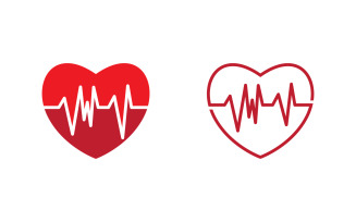 Red heartbeat line icon Pulse Rate Monitor. Vector illustration v.11
