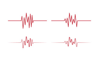 Red heartbeat line icon Pulse Rate Monitor. Vector illustration v.15
