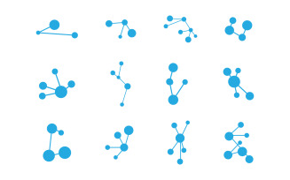 Science Molecule icon Illustration design template v.4
