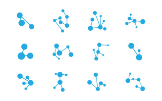 Science Molecule icon Illustration design template v.6