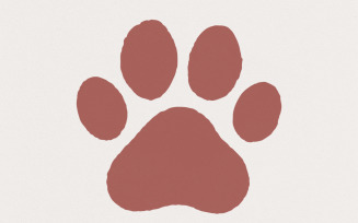 Brown Paw Print PNG, Digital Download for Pet Lovers, Animal Paw Clipart, Printable Shirt Design,