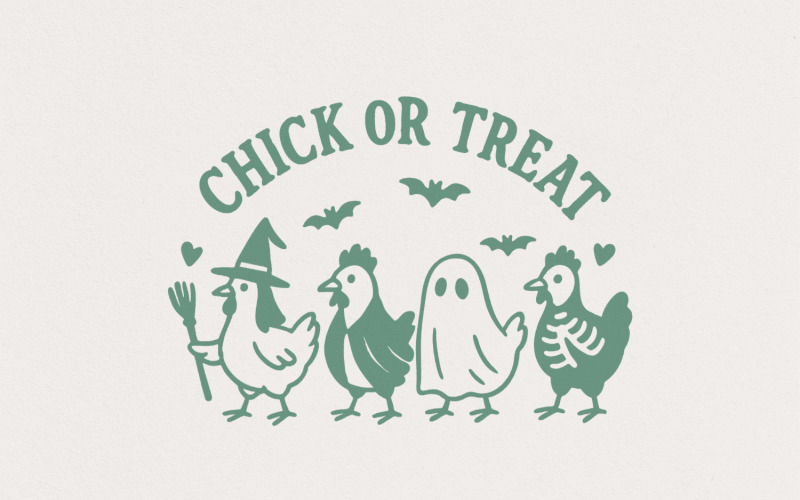 Chick Or Treat PNG, Funny Halloween Chicken Shirt, Ghost Costume Farm Animal PNG, Cute Spooky Illustration