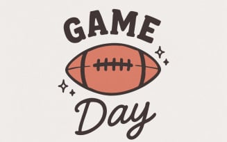 Game Day PNG, Digital Download, Football Shirt Design, Sports Team Gift, Printable Game Day Art,