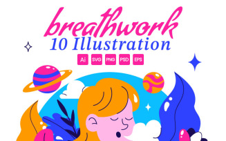 10 Peaceful Breathwork Session Illustration