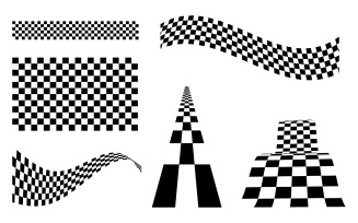 Race flag speed faster concept design illustration template v1.6