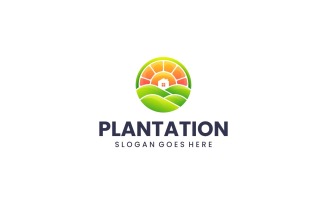 Gradient Modern Green Plantation Logo Design