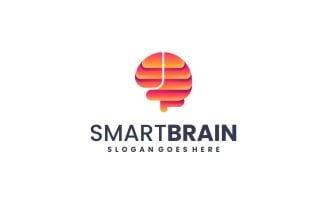 Gradient Modern Smart Brain Logo Design 214