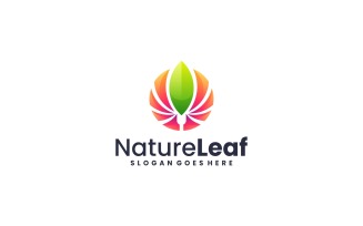 Modern Gradient Nature Leaf Logo Design