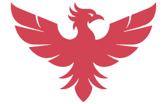A logo design a stylized Phoenix bird silhouette