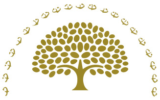 A logo design a stylized tree