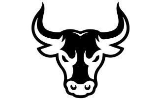 A logo illustration bull's head