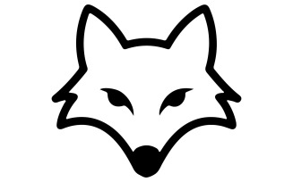 A minimalist fox head icon