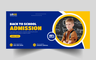 Back to School Social Media Cover Banner Template Ver-3