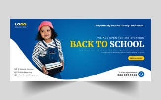 Back to School Social Media Cover Banner Template Ver-8
