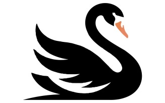 Create a logo that features the Swan