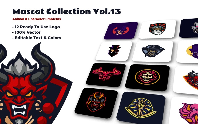 Mascot Collection - Animal & Character Emblems 214 Logo Template