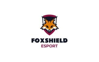 Mascot Fox Shield Logo Design