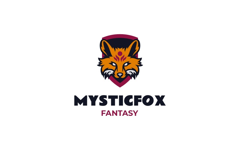 Mascot Mystic Fox Logo Design Logo Template