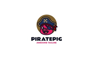 Mascot Pirate Pig Logo Design