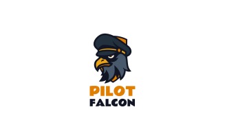Pilot Falcon Ace Mascot Logo Design