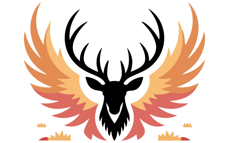 Showcasing the head of a deer head Vector Graphic