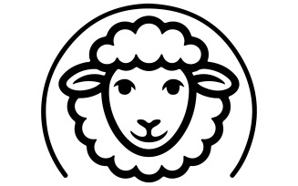 The sheep head design illustration